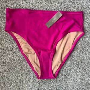 J Crew Dark Pink Hallie‎ Bikini Bottom Size S-NWT